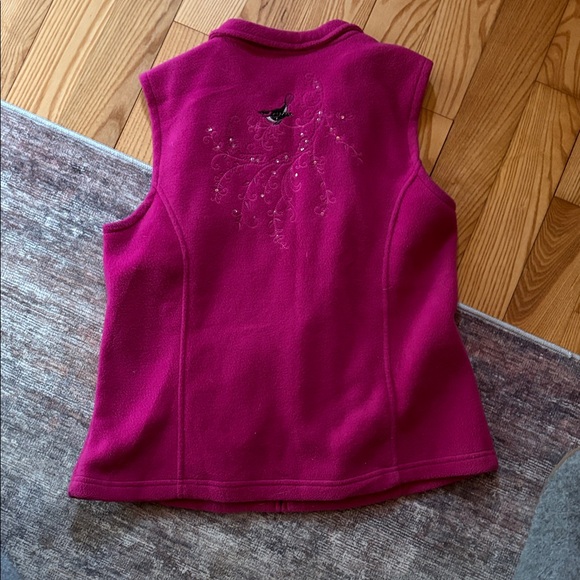 Northern Reflections  Redneck Black Bird Fleece Vest Large - Picture 4 of 7